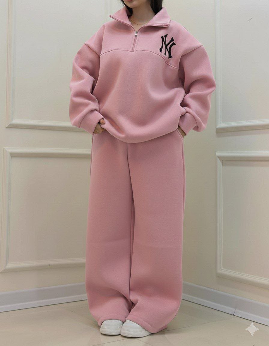 Zelvia NY Oversized Zip Set – Pink